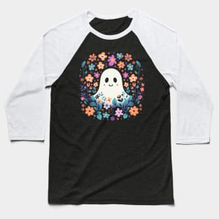 Cute retro ghost Baseball T-Shirt